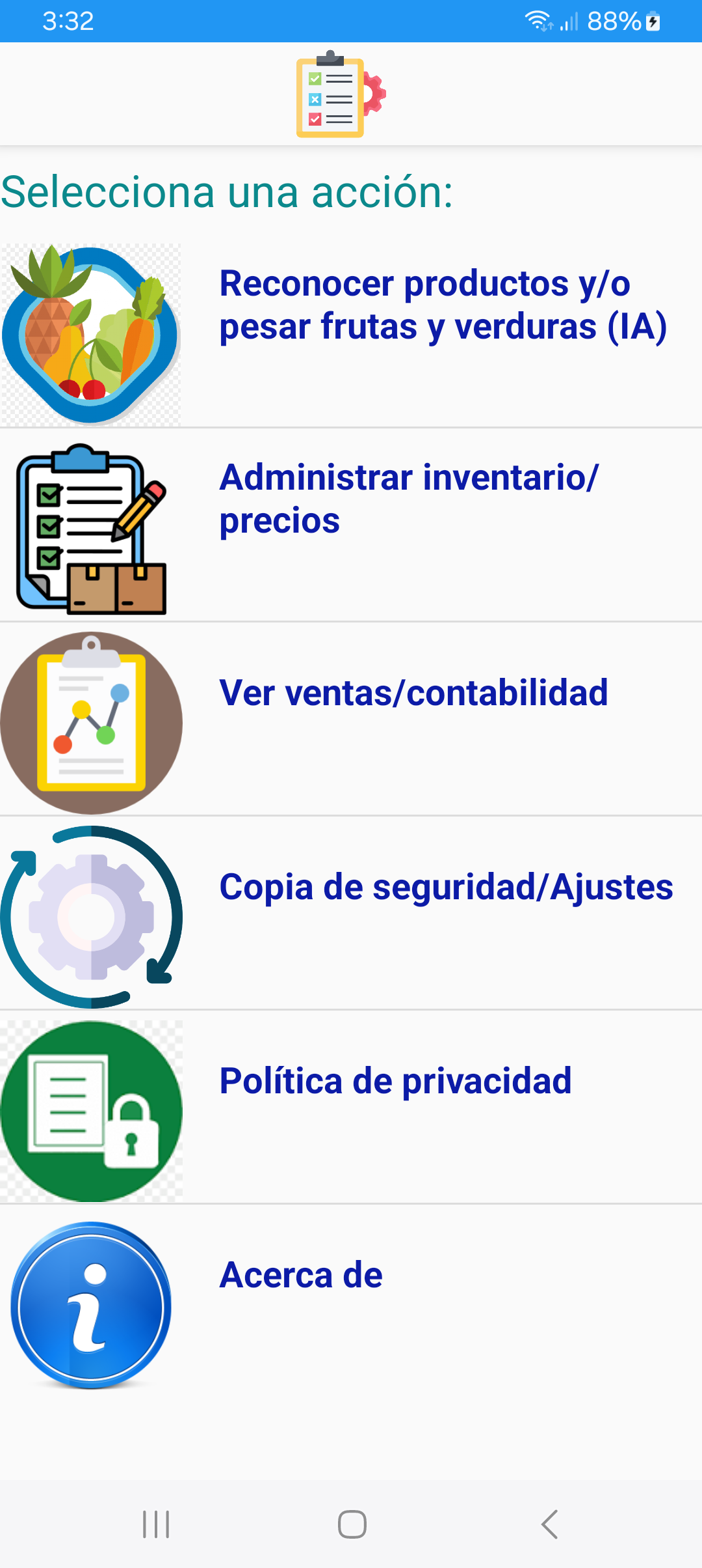 Interfaz principal